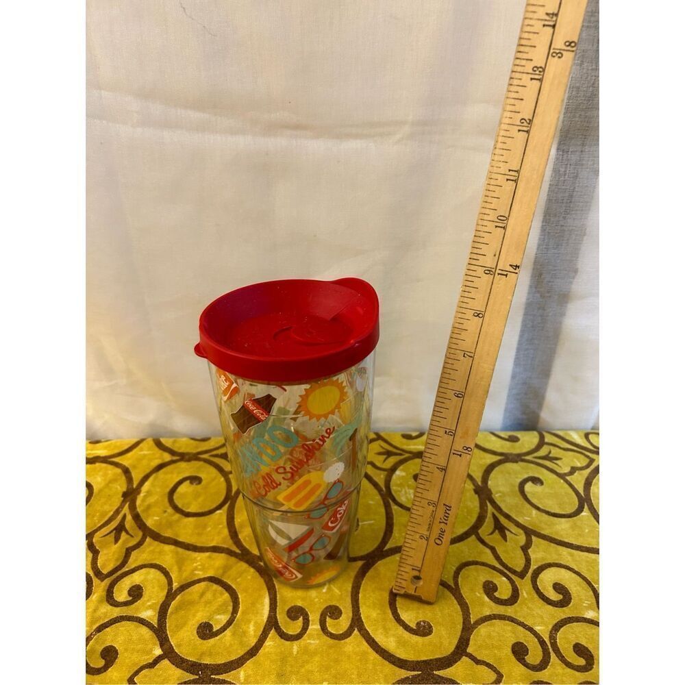 Tervis cup red Coke Cola Summer Time with lid 24‎ oz